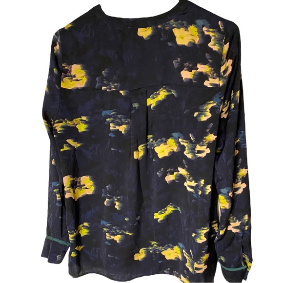 Womens Collective Concepts Blue Yellow Blouse - Picture 2 of 5